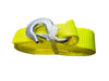 HD Yellow Winch Strap - 12,000 lbs Capacity, 4,000 Working Load - 2"x20', W/Hook and Loop - Hydrastar