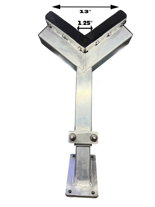 HD Carpeted Bunk Bow Stop, Aluminum, HD Support , Deep Vee Haul, Height Adjustable