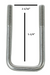 Stainless Steel Ubolt, 1/2-13" x 2-1/16" x 5-1/4" - Hydrastar