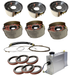 Hydrastar 12K Axles, 8 Lug Dual Wheel, Triple Axle Trailer Hydraulic Drum Brake Kit - Dexter Axle / Lippert