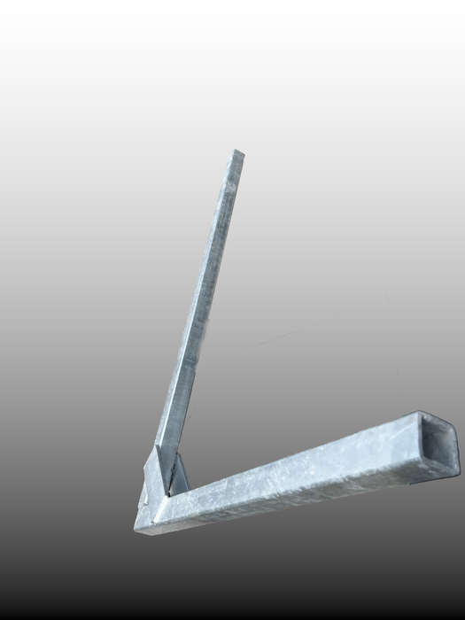 HD Galvanized Steel Guide Pole with Welded Gussets - 90 DEG - 1-1/2" SQ - Hydrastar