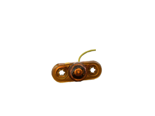 Hydrastar Amber LED Clearance Light, 3/4 Bullet, Flush Mount, Self Grounded Sealed,