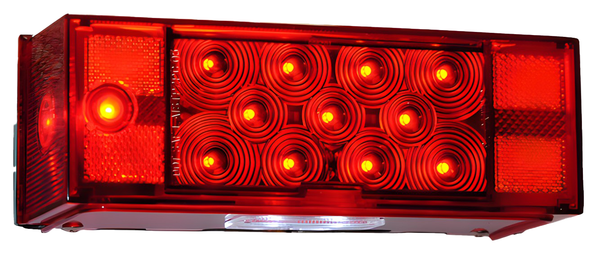 Hydrastar Tail Light Rectangular - J75L - Submersible LED - LH w/ License Illuminator