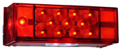 Tail Light Rectangular - J75L - Submersible LED - LH w/ License Illuminator - Hydrastar