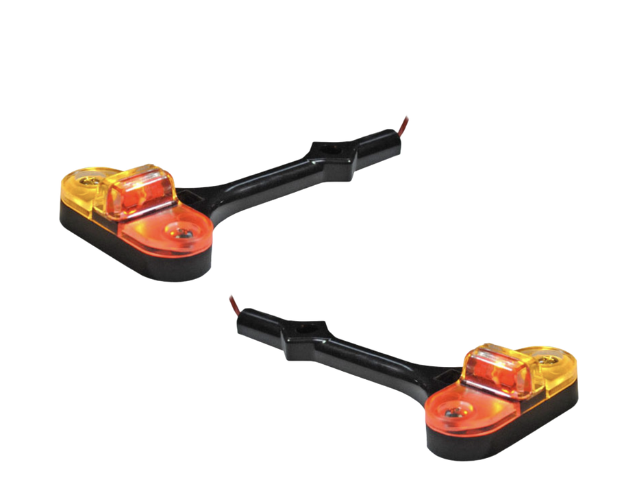 Amber / RED LED Fender Mount Clearance Light, 10" Leads, RH - LH {JM-522-FMLR}