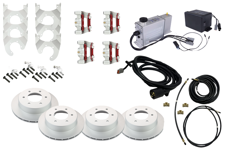 Marine Hydrastar® 6K  Axles, Plug - Play, 6 Lug Slip Over Tandem Axle Trailer Disc Brake Kit (1/2") {#PPM6K-T1SO}