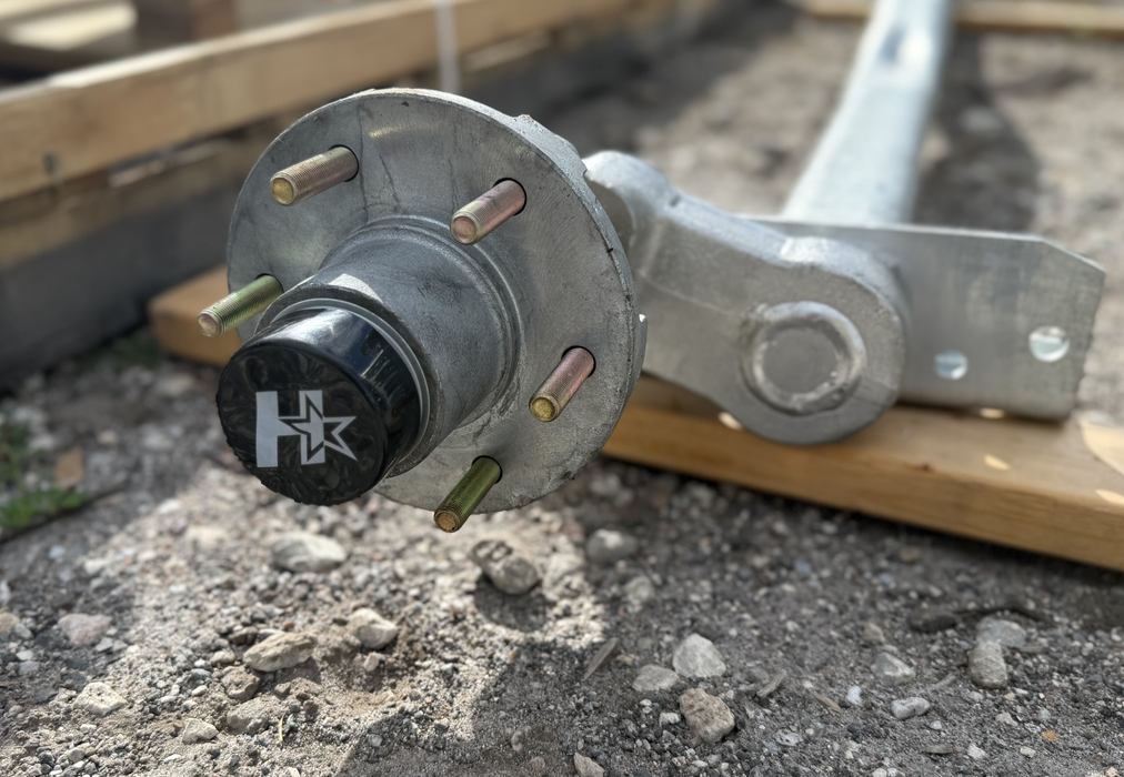 Galvanized Torsion Axle - Vbend, 6.0k, 22 Deg Down, 6 Lug, 95HF - 80OSB