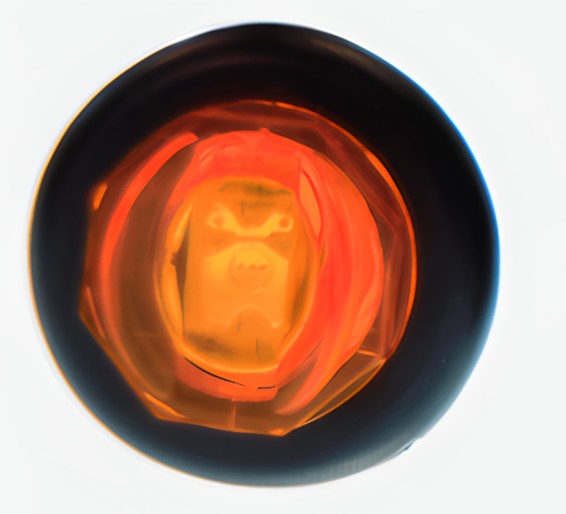 Hydrastar Amber LED Clearance Light, 3/4 Bullet, Grommet Mount, Sealed, Submersible