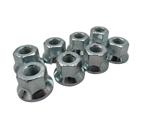 Hydrastar Flange Lug Nut 5/8"-18 - Clear Zinc