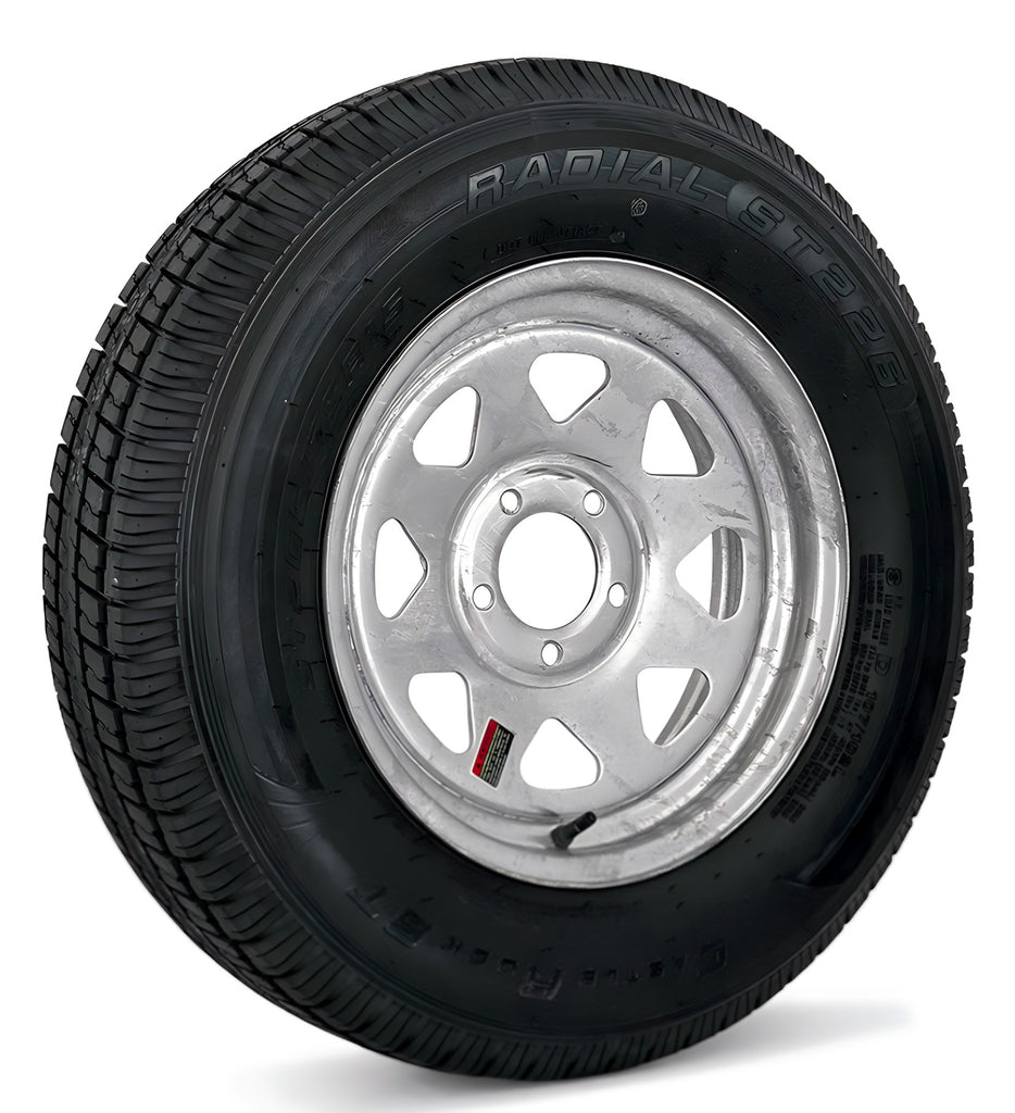 Tire and Wheel Assembly, ST205/75R14, Load Range D, 8 Ply, 5 on