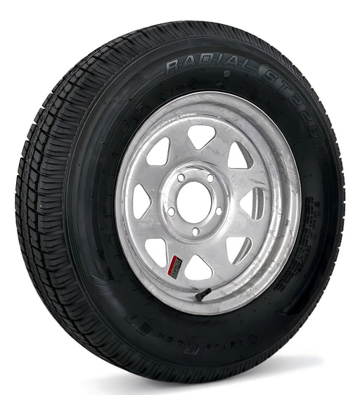 Tire and Wheel Assembly, ST205/75R14, Load Range D, 8 Ply, 5 on 4.5", Galvanized Wheel - Hydrastar